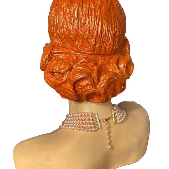 Pink Pearl Necklace Multi Strand Choker Statement Faux - Picture 3 of 16